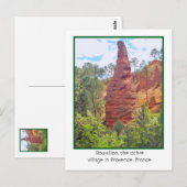  ROUSSILLON, OCHRE VILLAGE,  PROVENCE,FRANCE POSTKARTE (Vorne/Hinten)