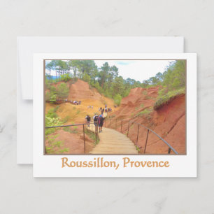 Roussillon, Provence, Ocker und Rose farbene Klipp Postkarte