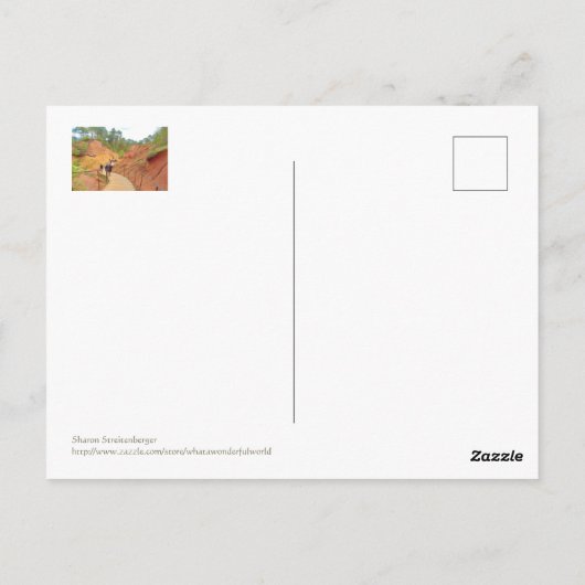 Roussillon, Provence, Ocker und Rose farbene Klipp Postkarte (Rückseite)