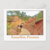 Roussillon, Provence, Ocker und Rose farbene Klipp Postkarte (Vorderseite)