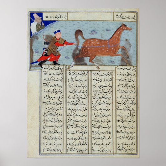 Roustem erobert sein Pferd aus dem "Shahnama" Poster (Vorne)