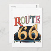 rout 66-US Postkarte (Vorne/Hinten)