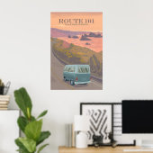 Route 101 USA Reiseplakat Poster (Heimbüro)