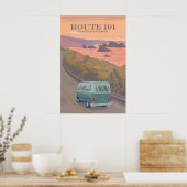 Route 101 USA Reiseplakat Poster (Küche)