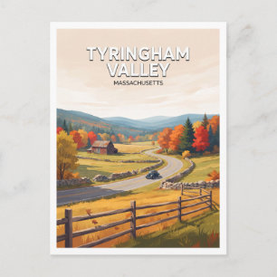 Route 183, Tyringham Valley Landschaft Postkarte