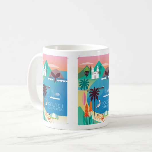 Route 1 California Mug Kaffeetasse (Vorderseite Links)