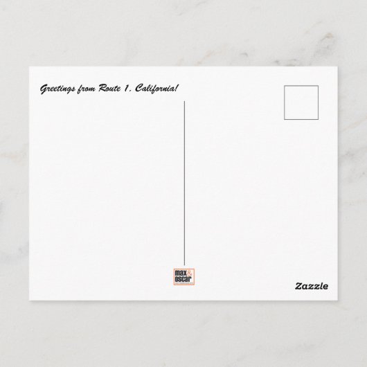 Route 1 Kalifornien Postkarte (Rückseite)