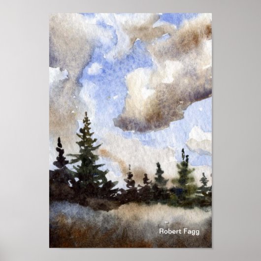 Route 55 Wolken Art Print Poster (Vorne)