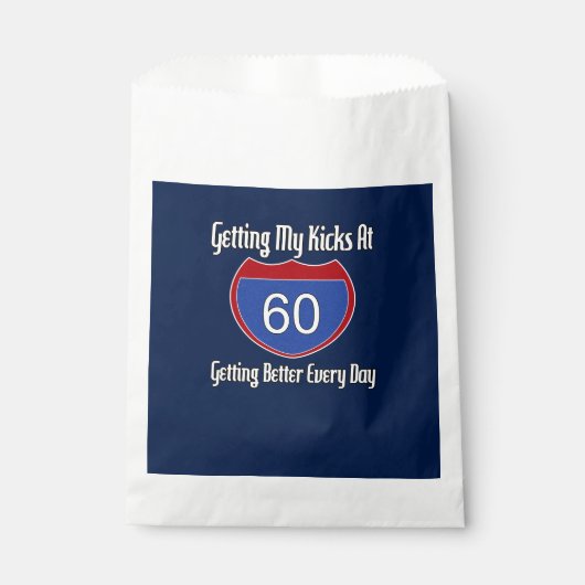 Route 60. Geburtstag Geschenktütchen (Vorderseite)