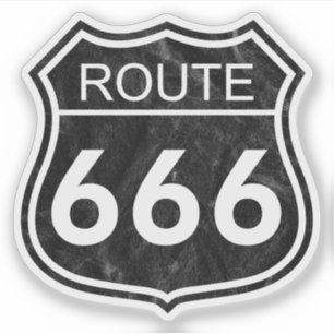 Route 666 (schwarz) aufkleber