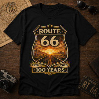 Route 66 100 Jahre Vintage-Jahrhundertfeier T-Shirt