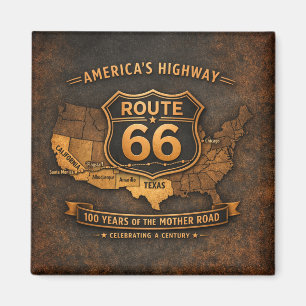 Route 66 100-Jahres-Landmarke Magnet