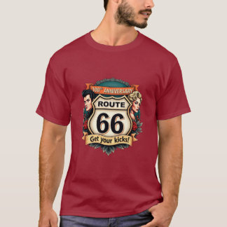 Route 66 100. Jubiläum im Vintage-Stil Grafik T-Shirt