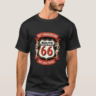 Route 66 100. Jubiläum im Vintage-Stil Grafik T-Shirt