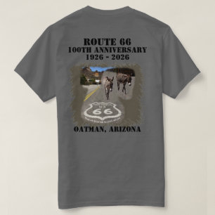 Route 66 100 Jubiläum Oatman Arizona Zurück T-Shirt