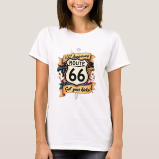Route 66 100. Jubiläum Vintage Style Grafik T-Shirt