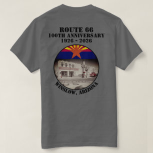 Route 66 100 Jubiläum Winslow Arizona Zurück in di T-Shirt
