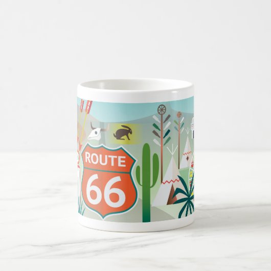 Route 66 11oz oder 15oz Tasse (Mittel)