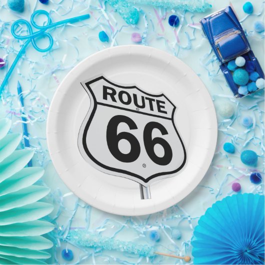 Route 66 9 Zoll Pappteller (Party)