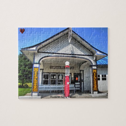 Route 66 Abfüllstation Puzzle (Horizontal)