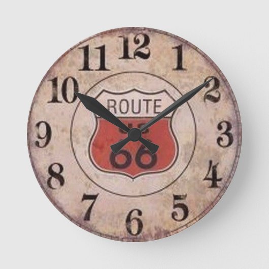 Route 66 Acrylwand Uhr (Vorderseite)