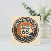 Route 66 Adler Road Abzeichen Karte (Stehend Vorderseite)