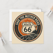 Route 66 Adler Road Abzeichen Karte (Vorderseite/Rückseite Beispiel)