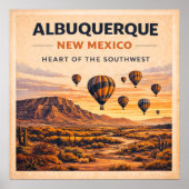 Route 66 Albuquerque Südwest-Erbe Poster (Vorne)