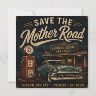 Route 66 Alte Tankstelle Klassische Auto Nostalgie Karte