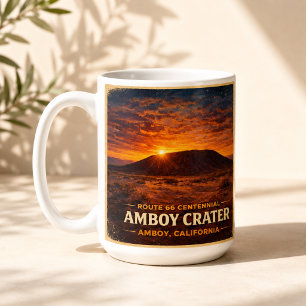 Route 66 Amboy Krater Sonnenuntergang Kaffee Dekor Kaffeetasse