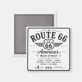 Route 66 American Highway Schild Magnet (Vorderseite/Rückseite)