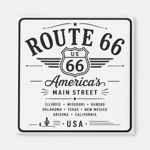 Route 66 American Highway Schild Magnet