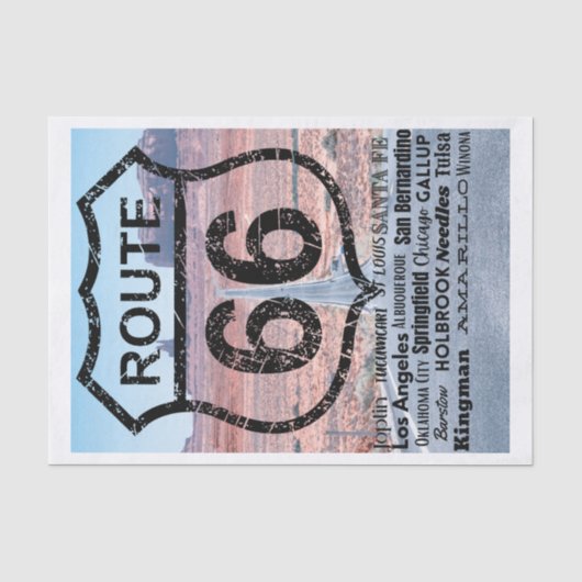 Route 66 Americana Seidenpapier (Vorderseite)