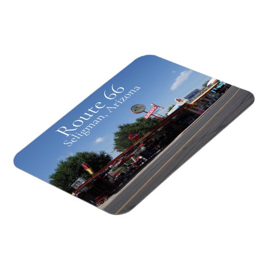 Route 66 Amerikas Hauptstraße Seligman Arizona Magnet (Linke Seite)