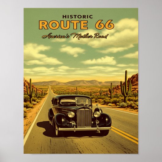 Route 66 Amerikas Mutterstraße Poster (Vorne)