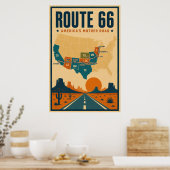 Route 66 Amerikas Mutterstraße Poster (Küche)