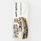 Route 66 anpassbares Banner (Vertikal)