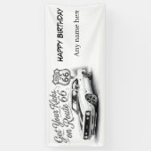 Route 66 anpassbares Banner (Vertikal)