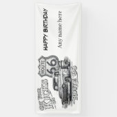 Route 66 anpassbares Banner (Vertikal)