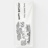 Route 66 anpassbares Banner (Vertikal)