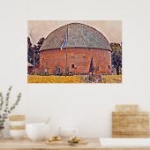 Route 66 Arcadia Round Barn Oil Malerei Poster (Küche)