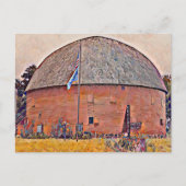 Route 66 Arcadia Round Barn Oil Malerei Postkarte (Vorderseite)