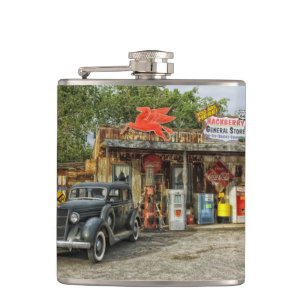 Route 66 Arizona rustikaler Retro-Laden Flachmann
