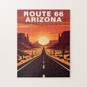 Route 66 Arizona Wüsten Vintage Puzzle
