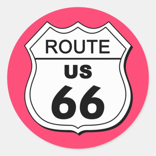 Route 66 Aufkleber (Vorderseite)
