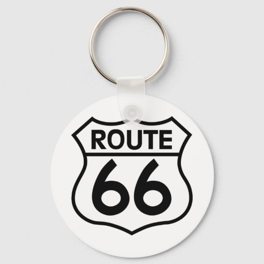 Route 66 Autobahn Unterkunft Bekleidung & Geschenk Schlüsselanhänger (Vorderseite)