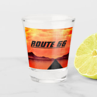 Route 66 Bekannte Autobahn Schnapsglas