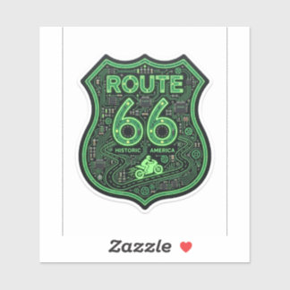 Route 66 Biker Aufkleber — Historische amerikanisc