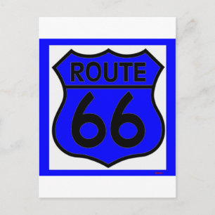 Route 66 Blue Customize es! Postkarte