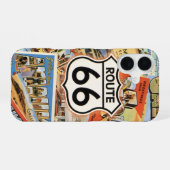 Route 66 Buntes Postkarten iPhone Case 16 Hülle (Rückseite (Horizontal))